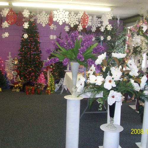 Christmas View of inside Shop
