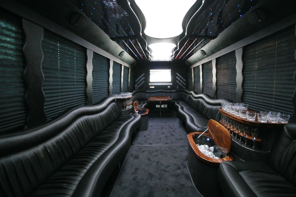 Interior of 30 passenger Limo Bus
