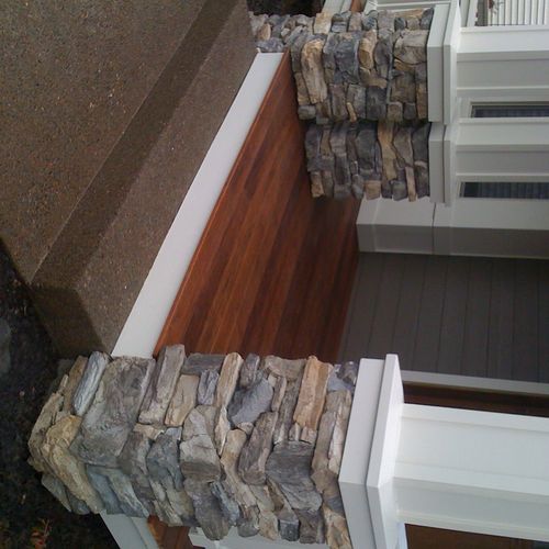 Stone Veneer and Deck