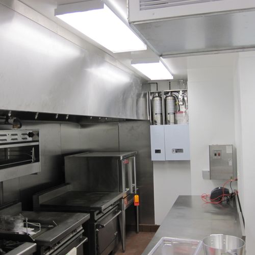 Commercial kitchen using ANSUL Industrial control 