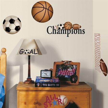 Play Ball Peel and Stick Wall Decals