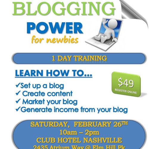 Flyer
Created for a blogging guru for an upcoming 