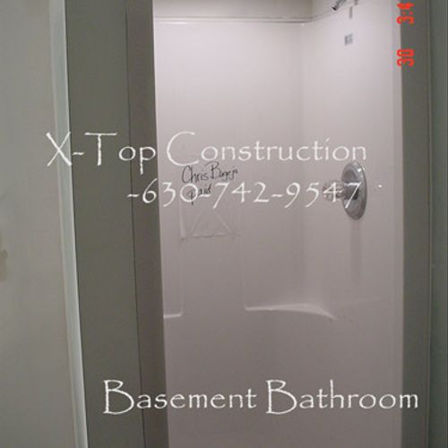 basement shower stall