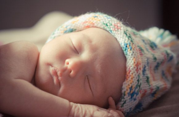 portrait of newborn in natural light