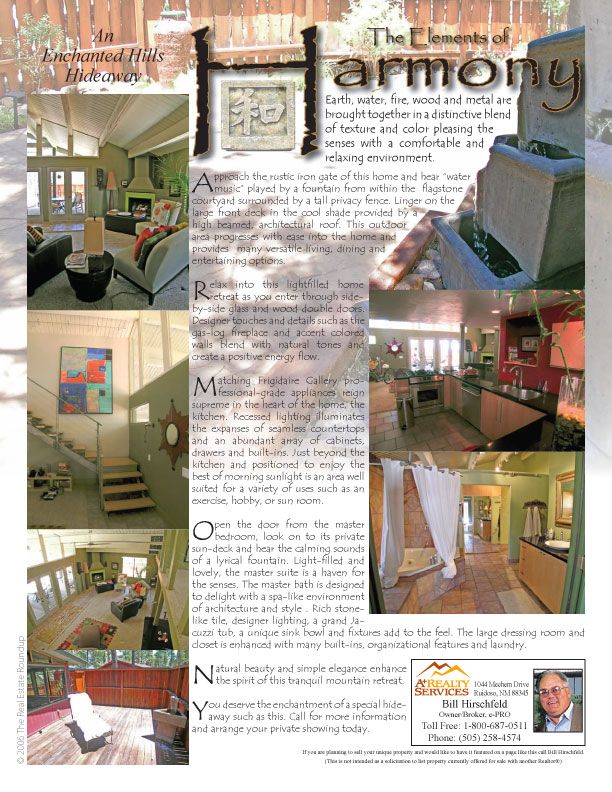 Zen Harmony Real Estate Flyer