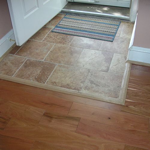 (AFTER)ceramic tile foyer with 5&quot; brazilian c