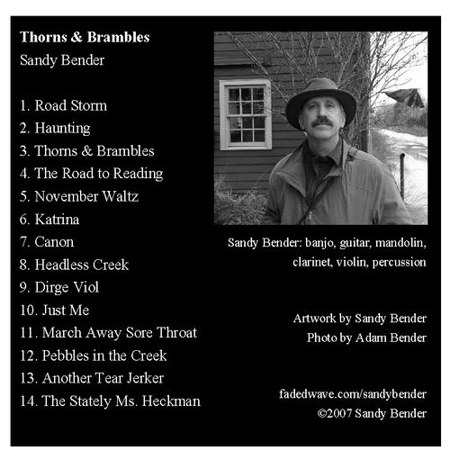 Sandy Bender, CD back cover