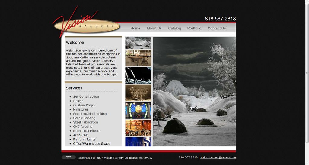 Website done for a set company in Burbank CA. Desi