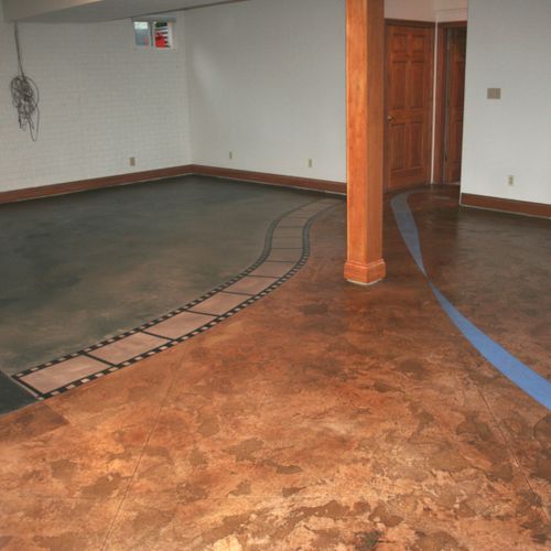 Basement overlay with features