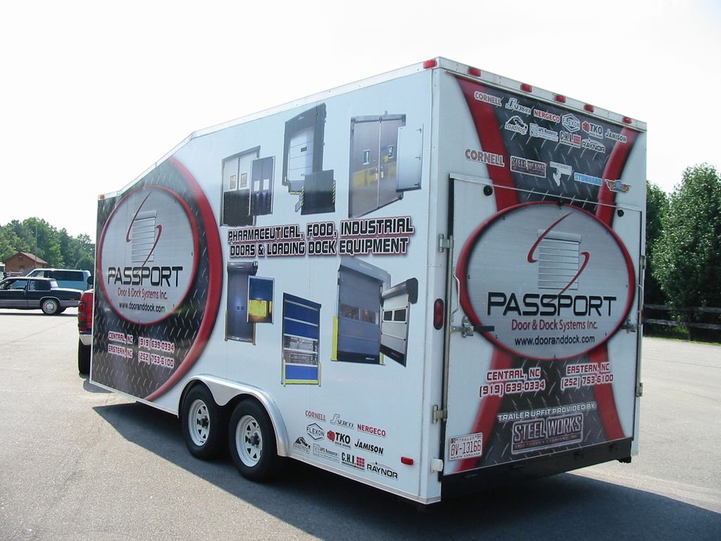 Passport Door Systems Digital printed trailer wrap