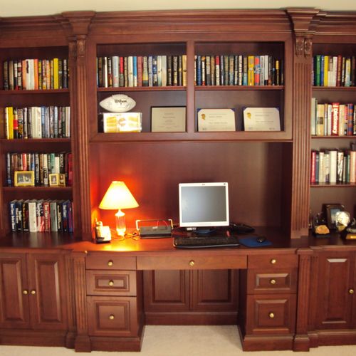 Cherry wood home office