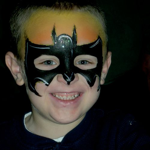 Sunset Bat Man (with 2 types of glitter!)