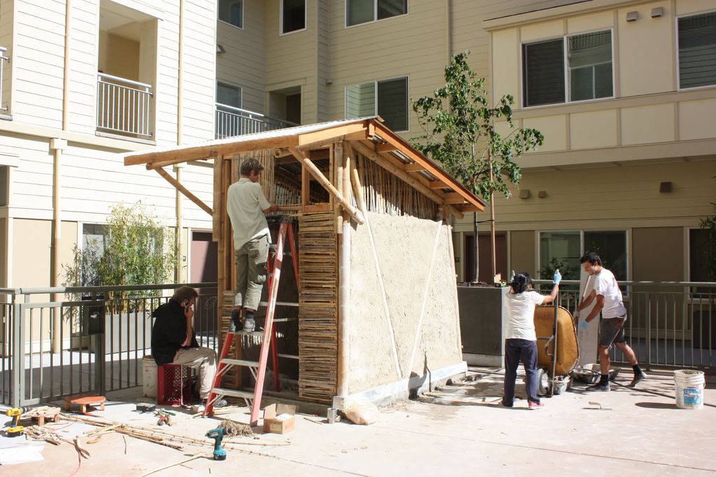 Small Bamboo and Earth Shed structure @Oakland Pre