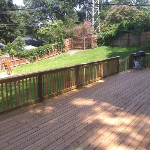 This is another picture of the 750Sq ft deck.