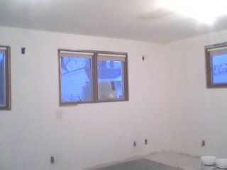 WE REMOVED OLD TRIM DID CEILING AND WALL REPAIRS