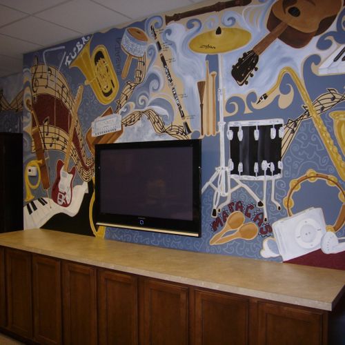 Music Themed Mural for Vision House. A local non p