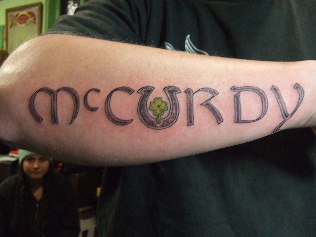 forearm lettering