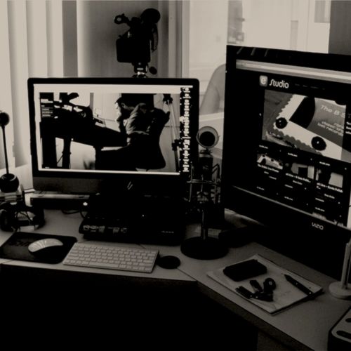 Editing suite / live video blog studio