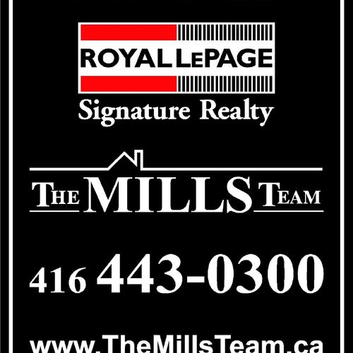 The Mills Team Toronto Real Estate For Sale Sign