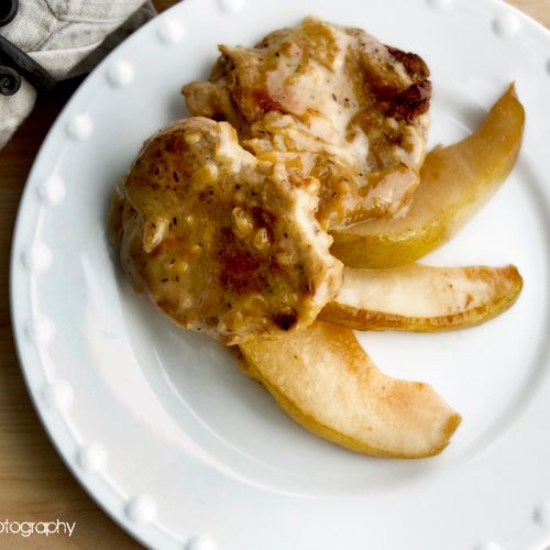 Pork Tenderloin with Caramelized Pears & Pear Bran