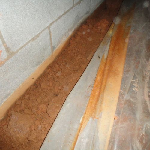 Signs of Moisture entry under the house.