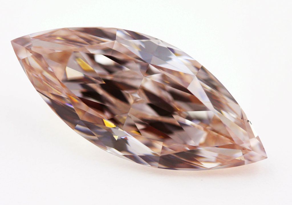 12.89ct Fancy Brownish-Pink Marquis-Shape Diamond,