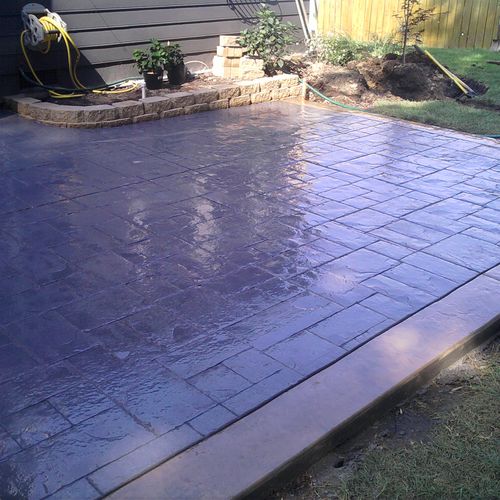 Stamped Concrete Patio in Raleigh by Total Masonry