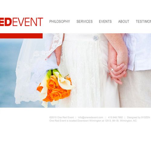 Website design for a bustling special events and p
