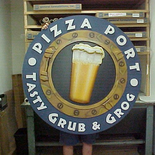 hand routed & painted  HDU foam sign