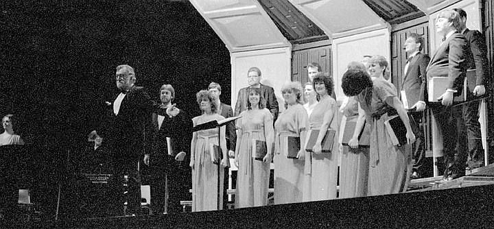The Norman Luboff Choir on tour ~ 
I'm at the far 