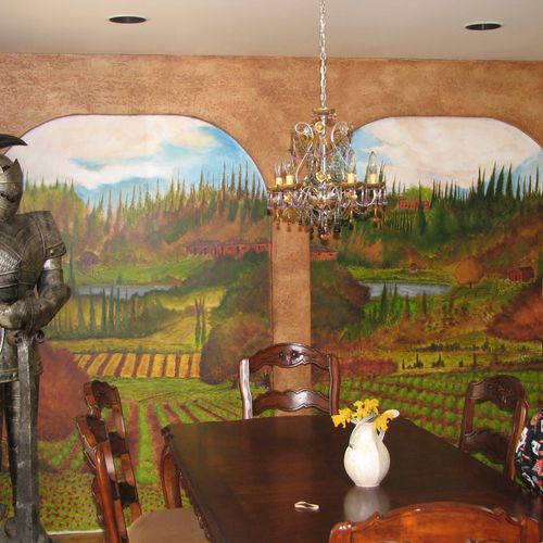 dining room mural