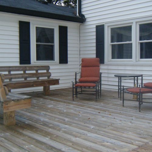 Deck before staging.