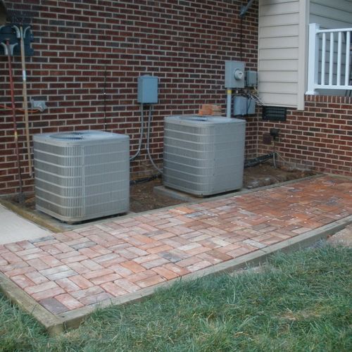 Recycled Brick Work Area
