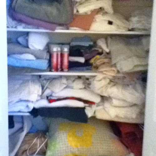 linen closet before