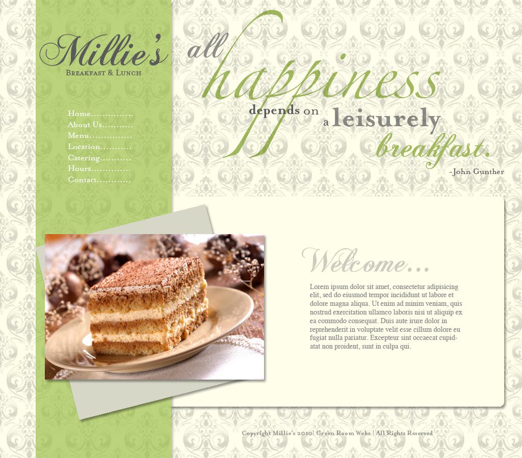 Brunch Restaurant Website Design