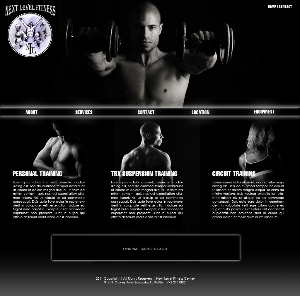 Next level Fitness - Personal Training Website Des