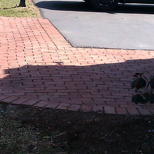 brick driveway extension wellsley mass