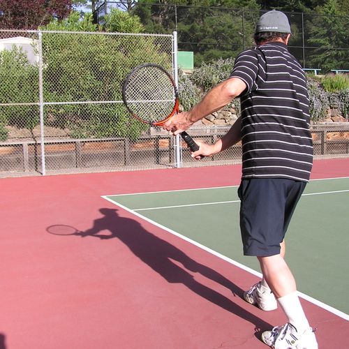 Perfect balance for hitting a consistent backhand