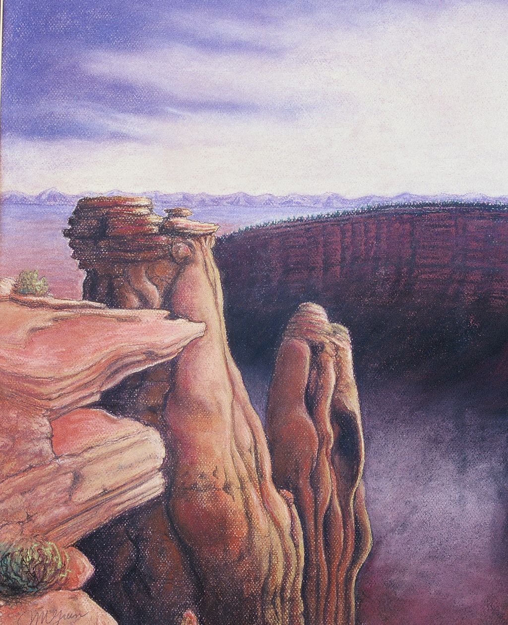 Canyon, pastel