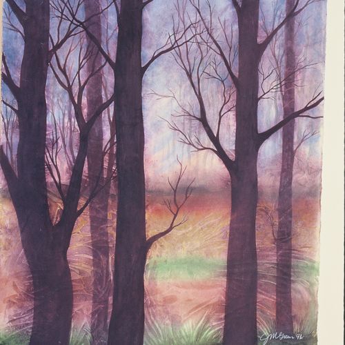 Forest Light, watercolor