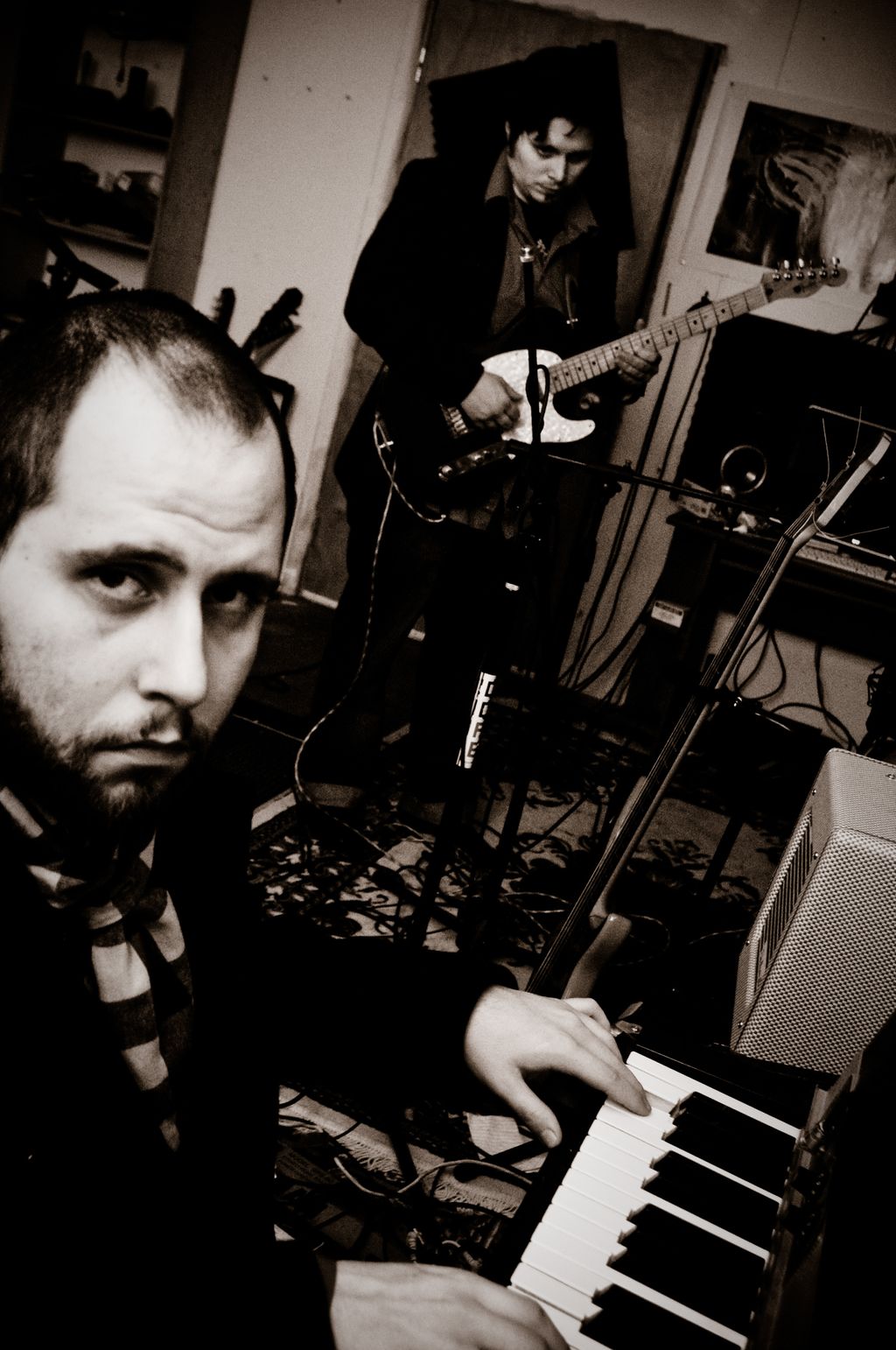 David John and Myself jamming in the "Live room". 