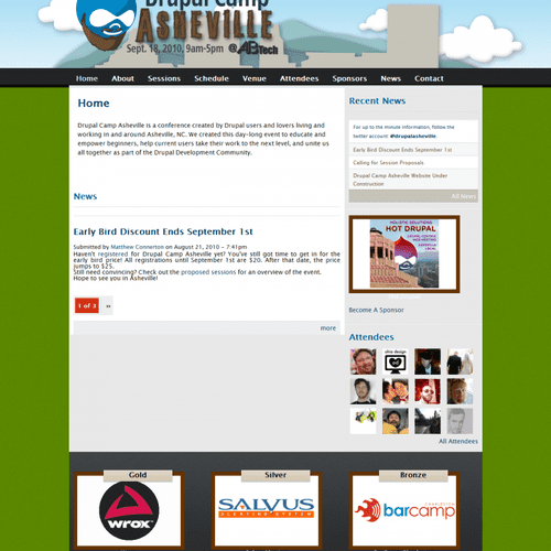 Drupal Camp Asheville was developed on WebEnabled.