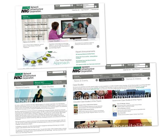 Website design for nicweb.com