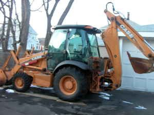 backhoe extendahoe for water and sewer work,moving