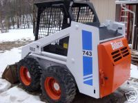 bobcat for smaller areas,to get threw gates,pool a