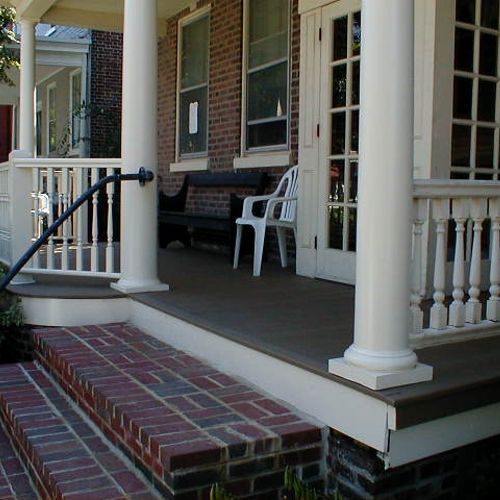 Custom Railing and composite decking was installed