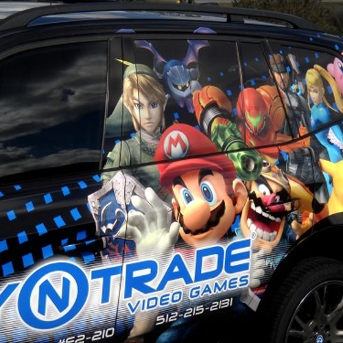 Full color vehicle wrap for PlayNTrade.