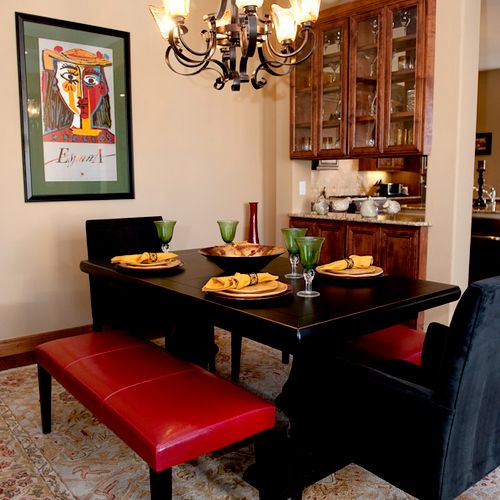 Eclectic and Travel-inspired Dining Room