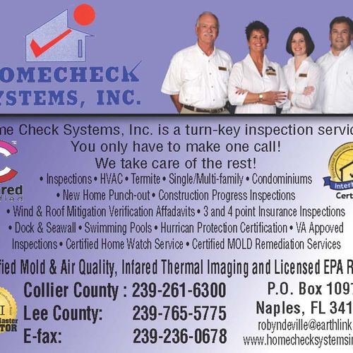 Home Check Systems, Inc. Pre-Purchase Inspections 