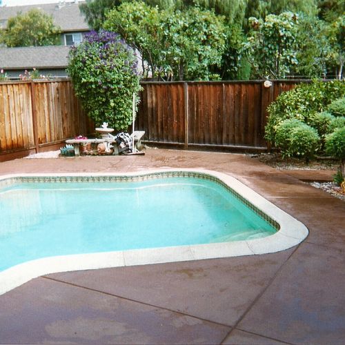 Custom colored pool deck
San Jose, CA